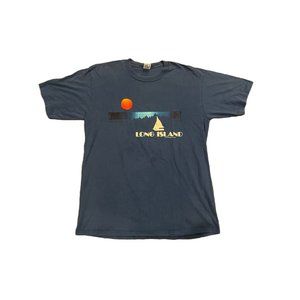 Vintage Rare Long Island New York T Shirt Location Novelty XL